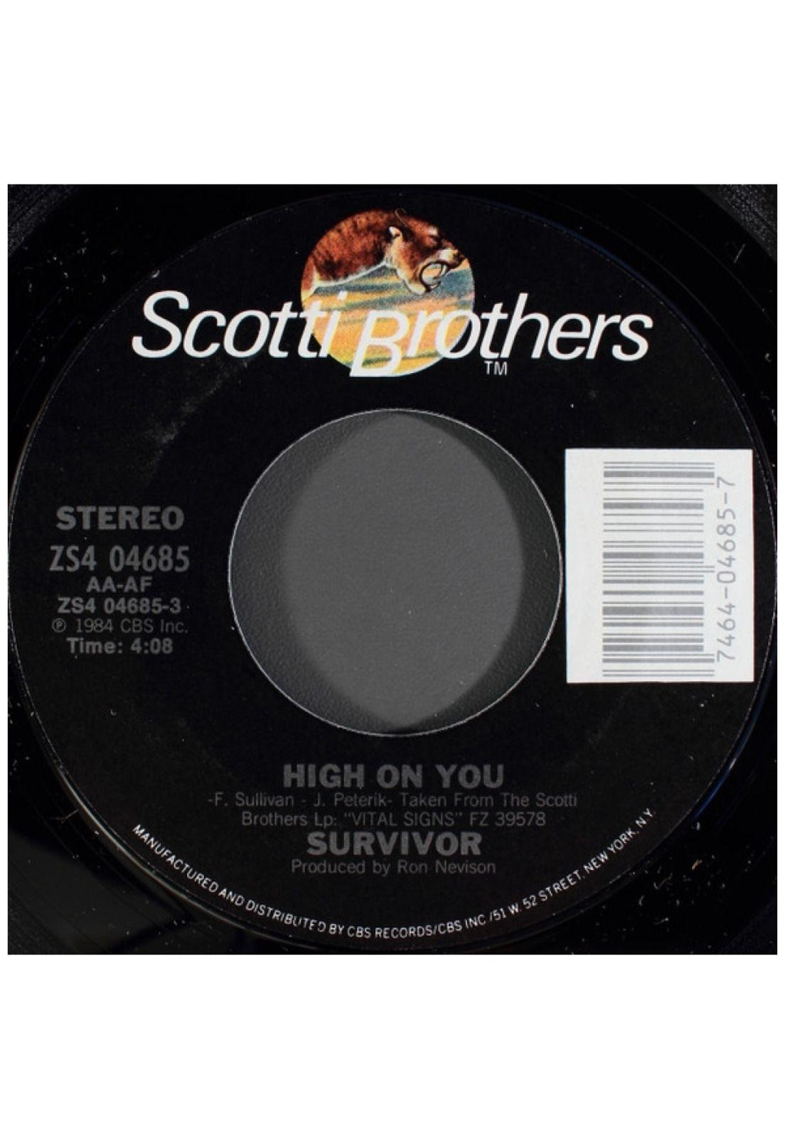 SURVIVOR - HIGH ON YOU | 7" SINGLE USADO-2