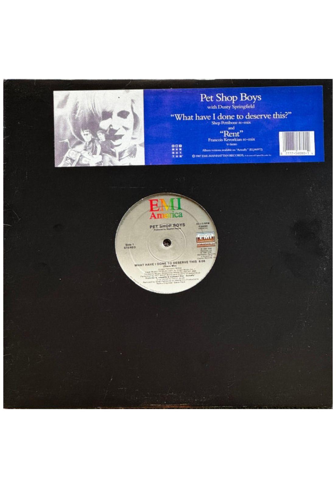 PET SHOP BOYS - WHAT HAVE I DONE TO DESERVE THIS/RENT | 12" MAXI SINGLE VINILO USADO-0