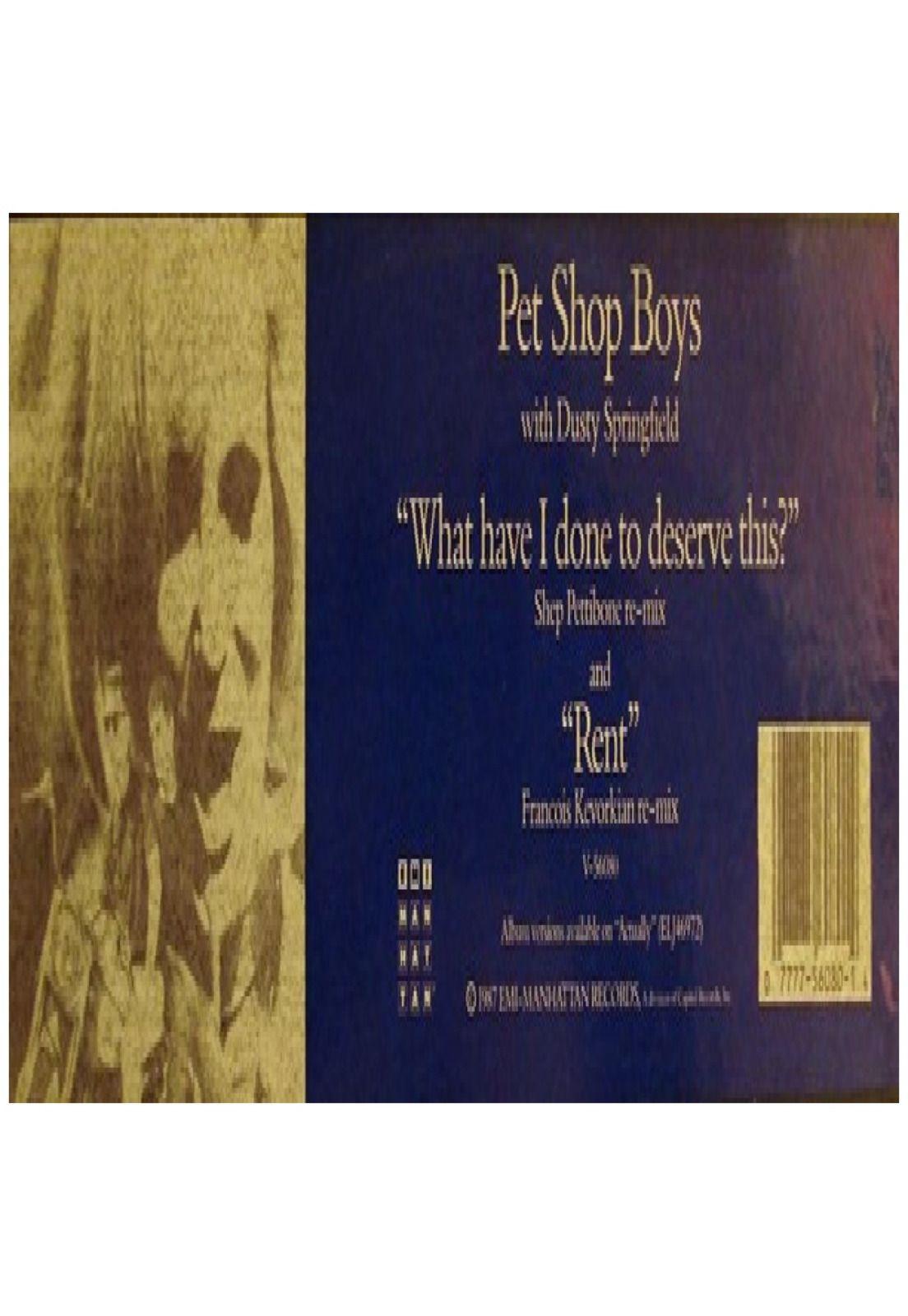 PET SHOP BOYS - WHAT HAVE I DONE TO DESERVE THIS/RENT | 12" MAXI SINGLE VINILO USADO-3