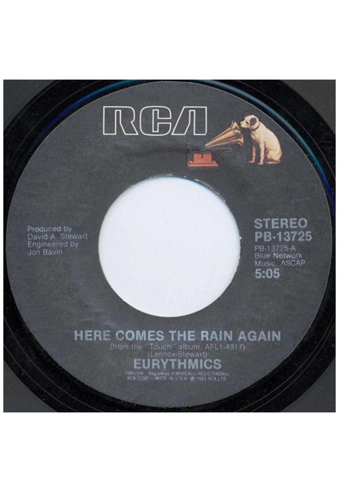 EURYTHMICS - HERE COMES THE RAIN AGAIN | 7" SINGLE USADO-2