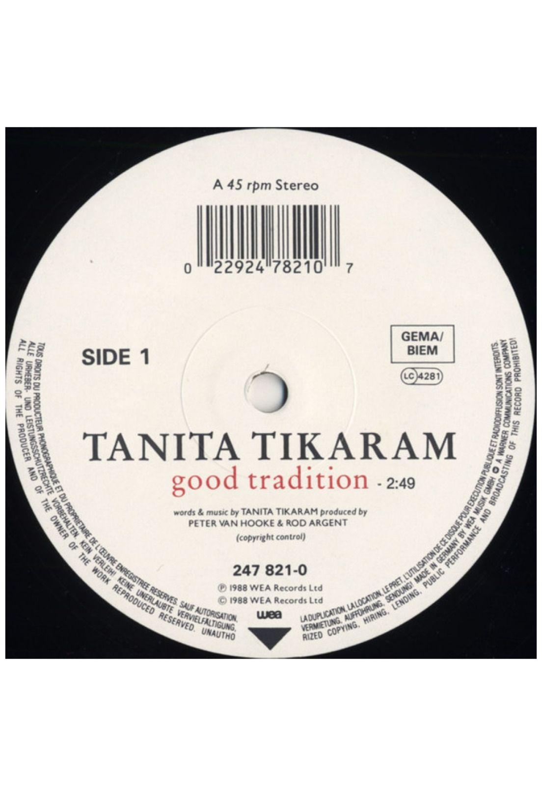 TANITA TIKARAM - GOOD TRADITION | 12" MAXI SINGLE VINILO USADO-2