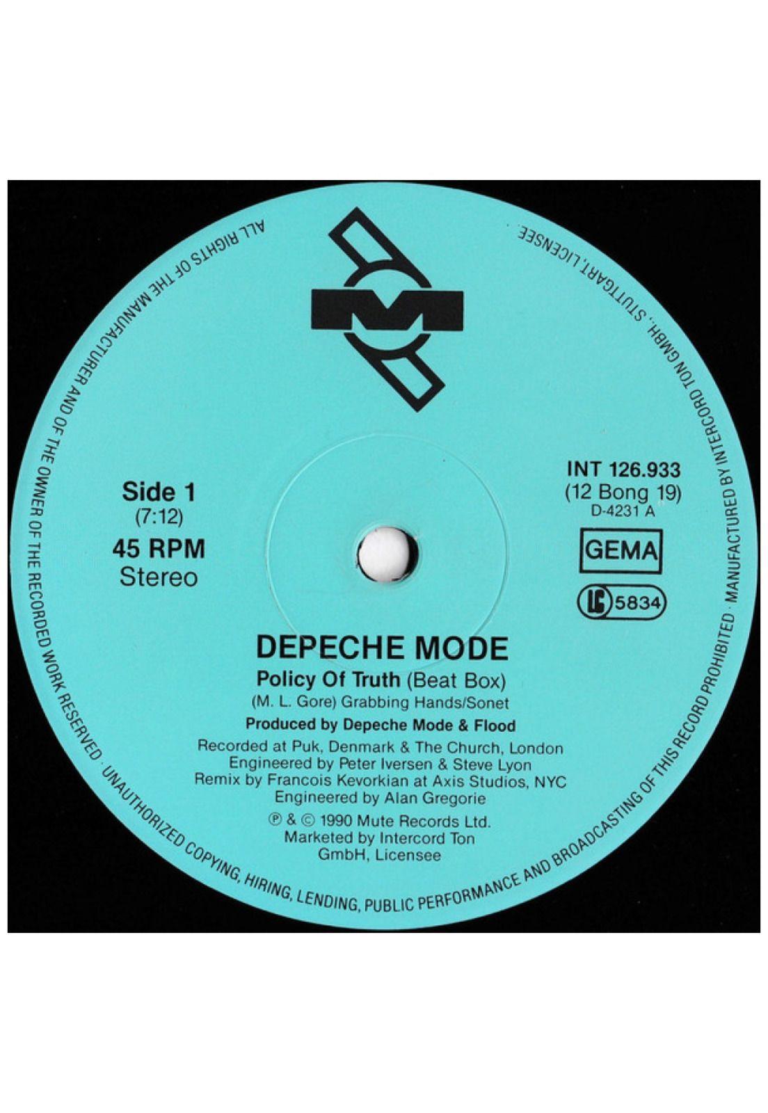 DEPECHE MODE - POLICY OF TRUTH (BEAT BOX) | 12" MAXI SINGLE VINILO USADO-2