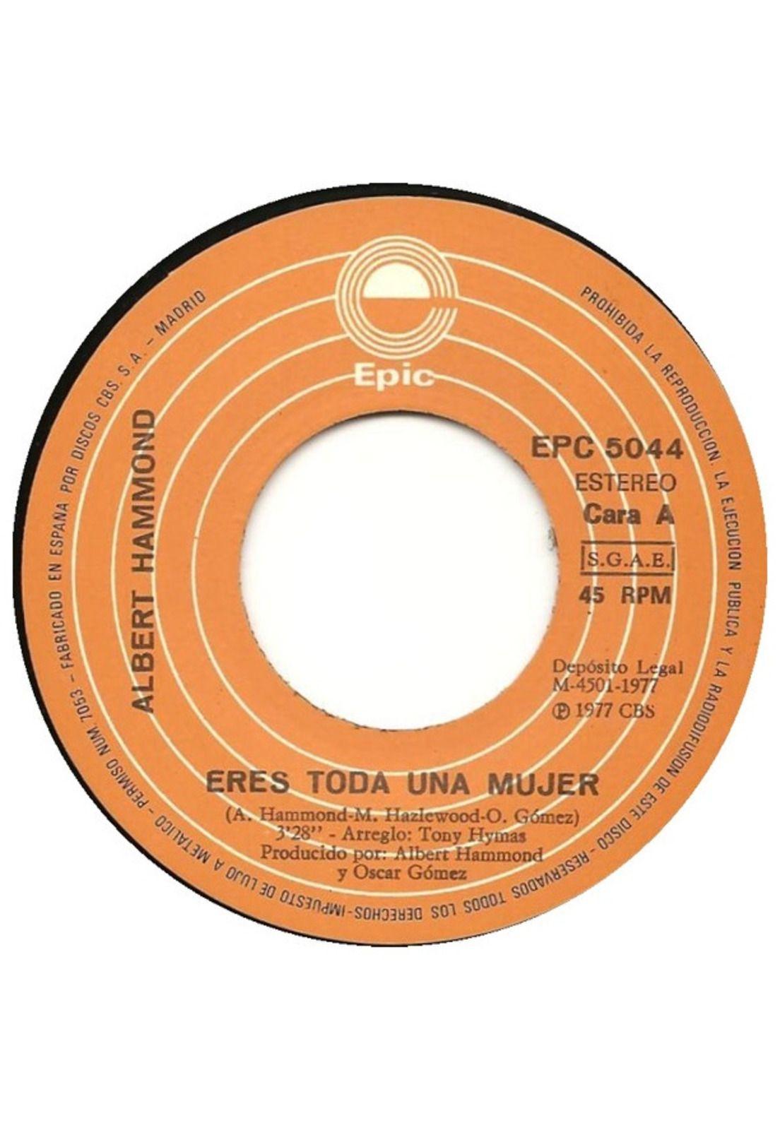 ALBERT HAMMOND - ERES TODA UNA MUJER | 7" SINGLE USADO-2