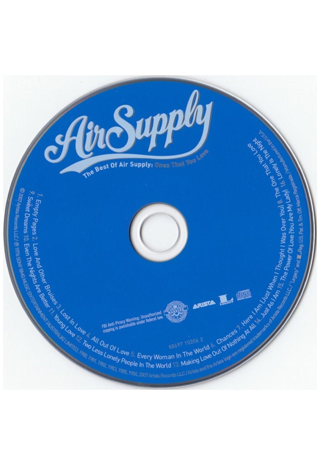 AIR SUPPLY - ONES THAT YOU LOVE: BEST OF AIR SUPPLY | CD-2