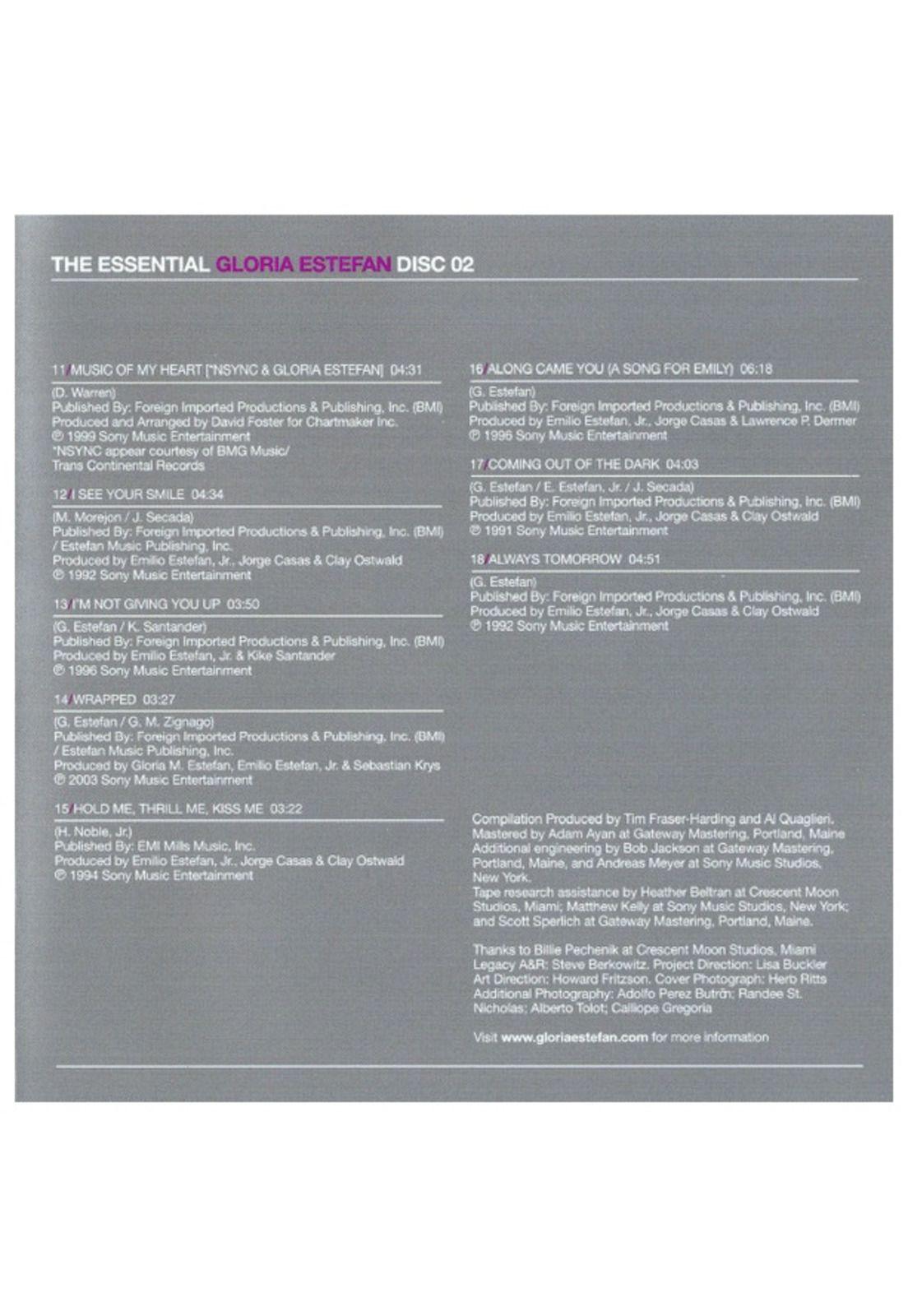 GLORIA ESTEFAN - ESSENTIAL GLORIA ESTEFAN (2CD) | CD-8