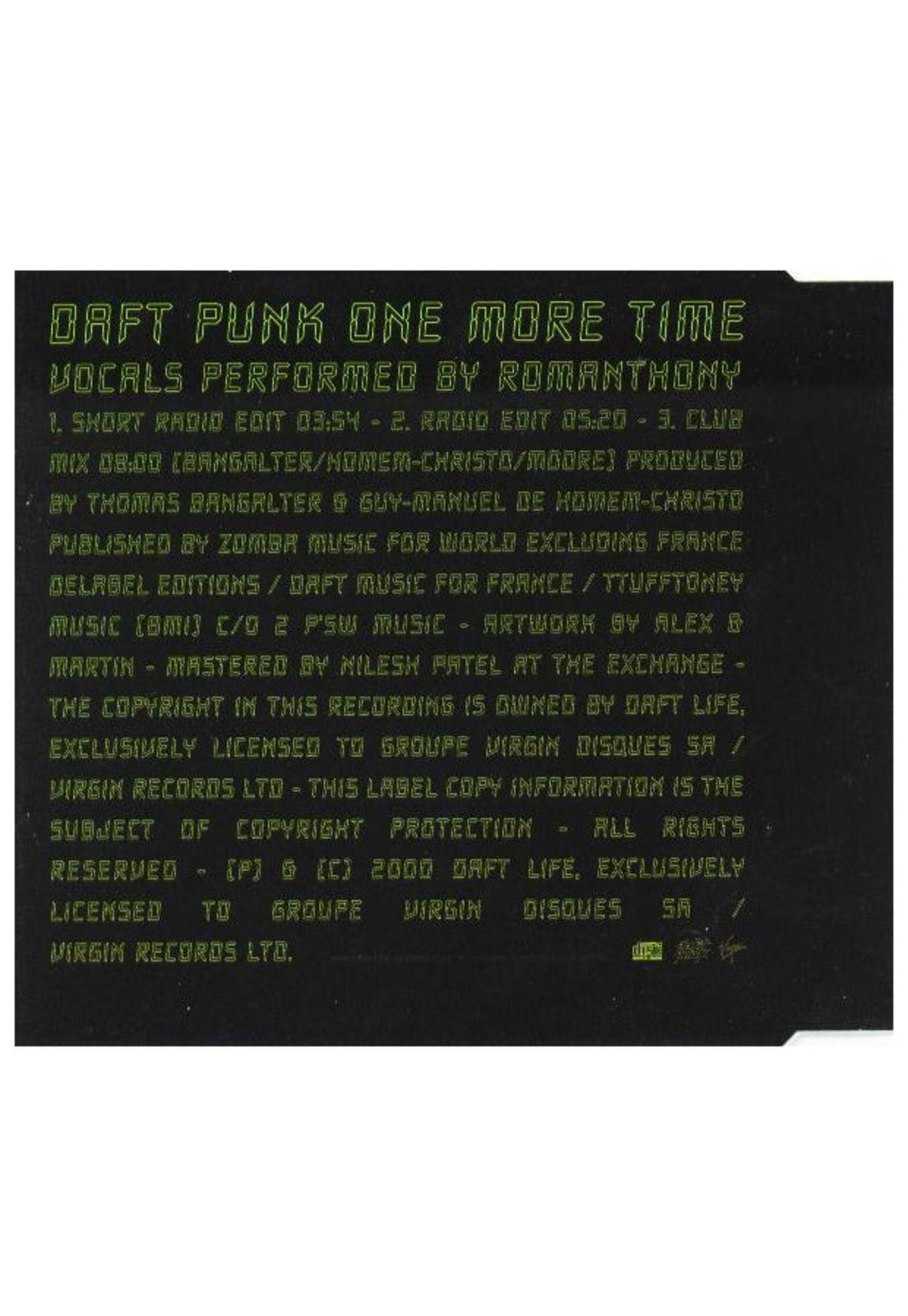 DAFT PUNK - ONE MORE TIME | CD SINGLE USADO-1