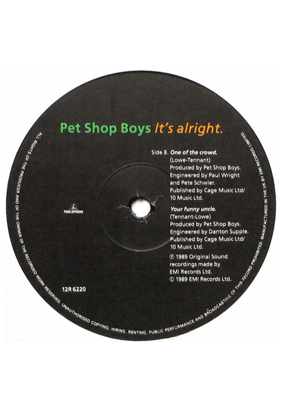 PET SHOP BOYS - IT'S ALRIGHT | 12" MAXI SINGLE VINILO USADO-2