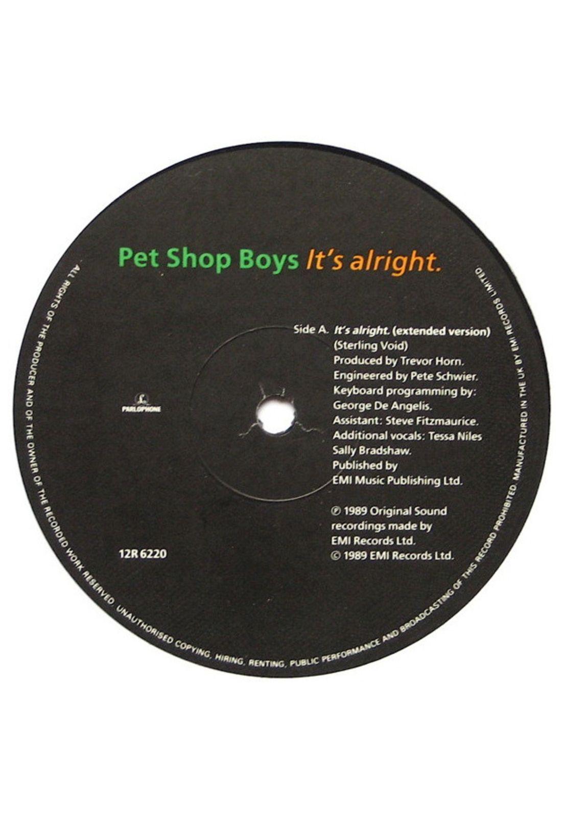 PET SHOP BOYS - IT'S ALRIGHT | 12" MAXI SINGLE VINILO USADO-3