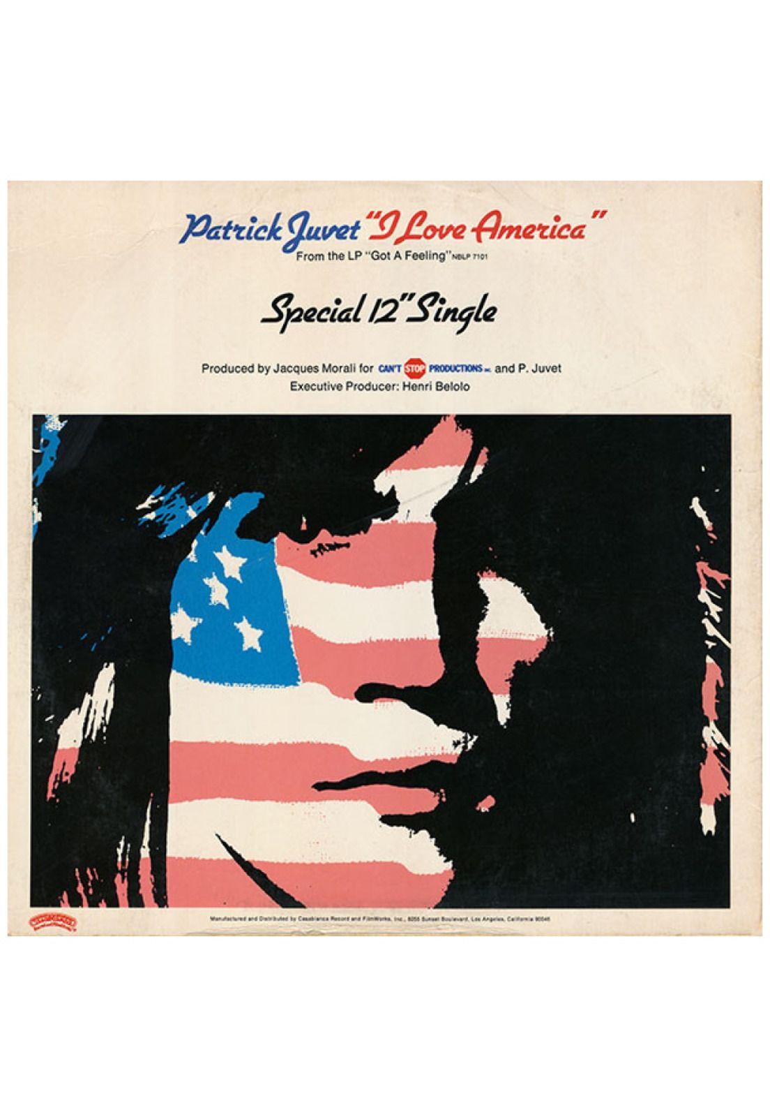 PATRICK JUVET - I LOVE AMERICA (BLUE VINYL) (PROMO COPY) | 12" MAXI SINGLE VINILO USADO-3