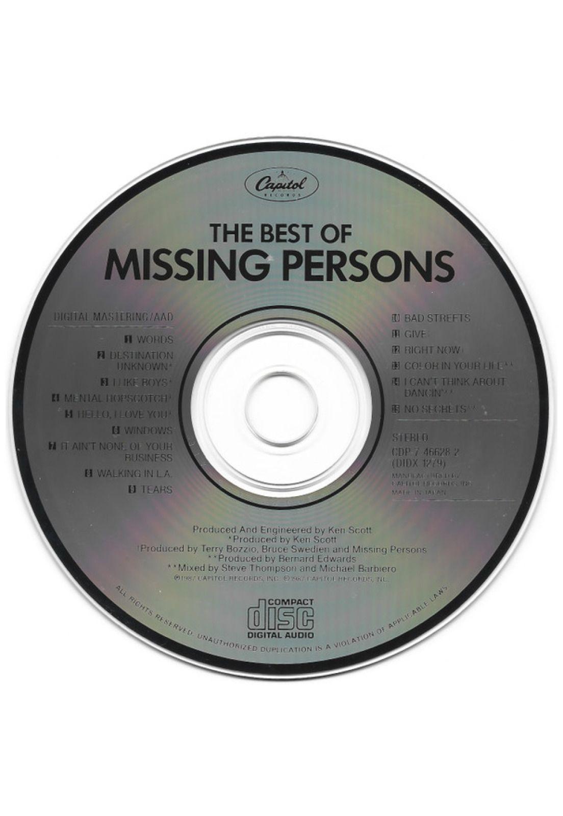 MISSING PERSONS - THE BEST | CD USADO-2