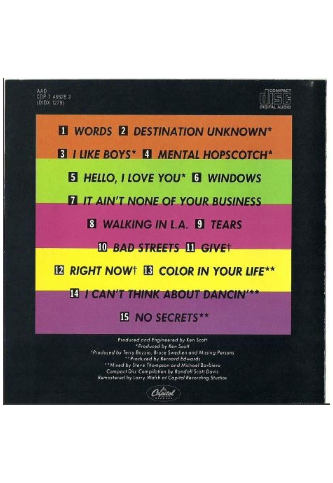 MISSING PERSONS - THE BEST | CD USADO-4