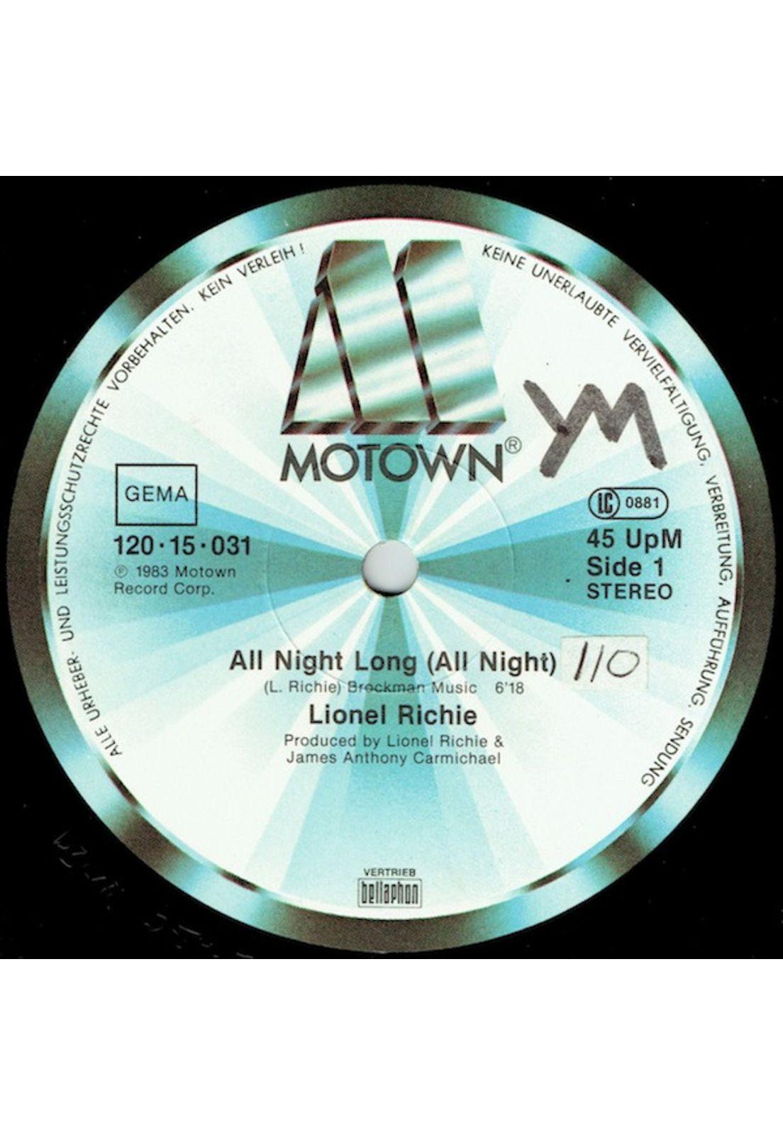LIONEL RICHIE - ALL NIGHT LONG (ALL NIGHT) | 12" MAXI SINGLE VINILO USADO-2