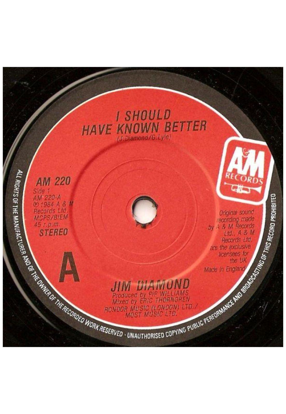 JIM DIAMOND - I SHOULD HAVE KNOWN BETTER | 7" SINGLE USADO-2