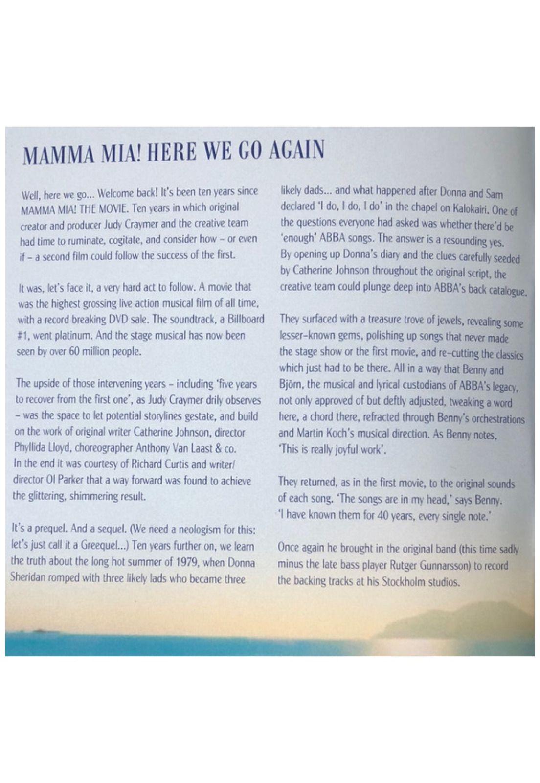 MAMMA MIA! HERE WE GO AGAIN - O.S.T. | CD-2