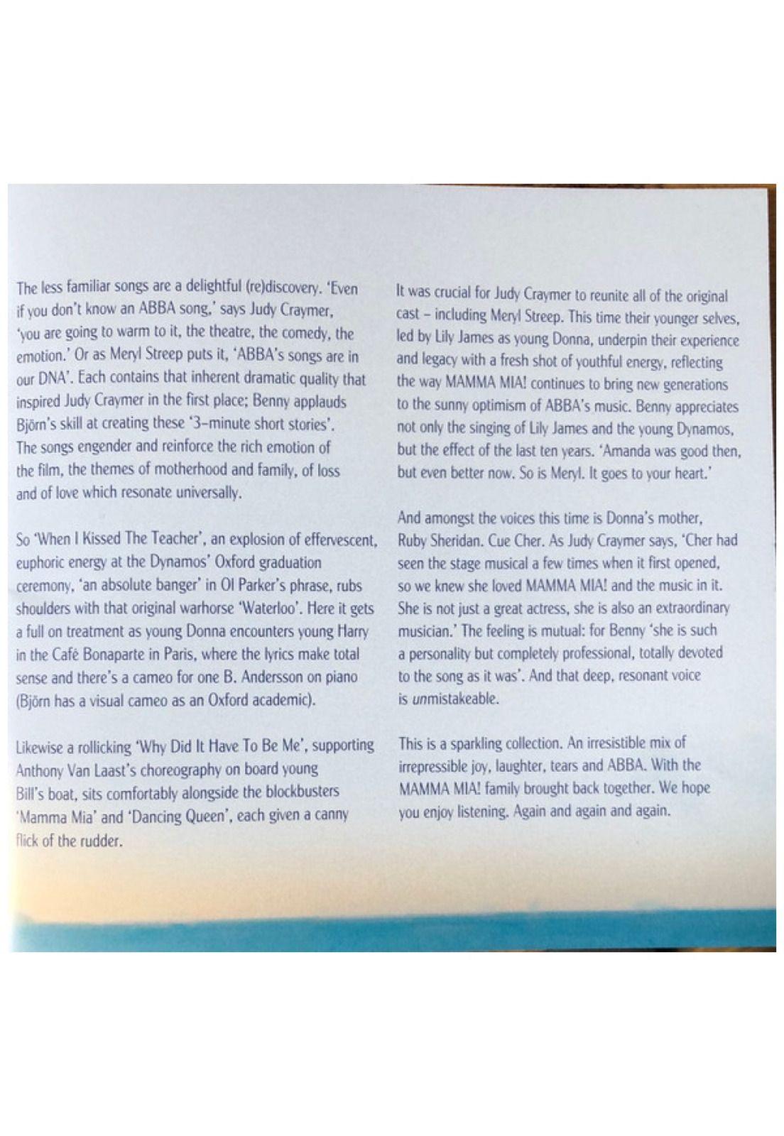 MAMMA MIA! HERE WE GO AGAIN - O.S.T. | CD-3