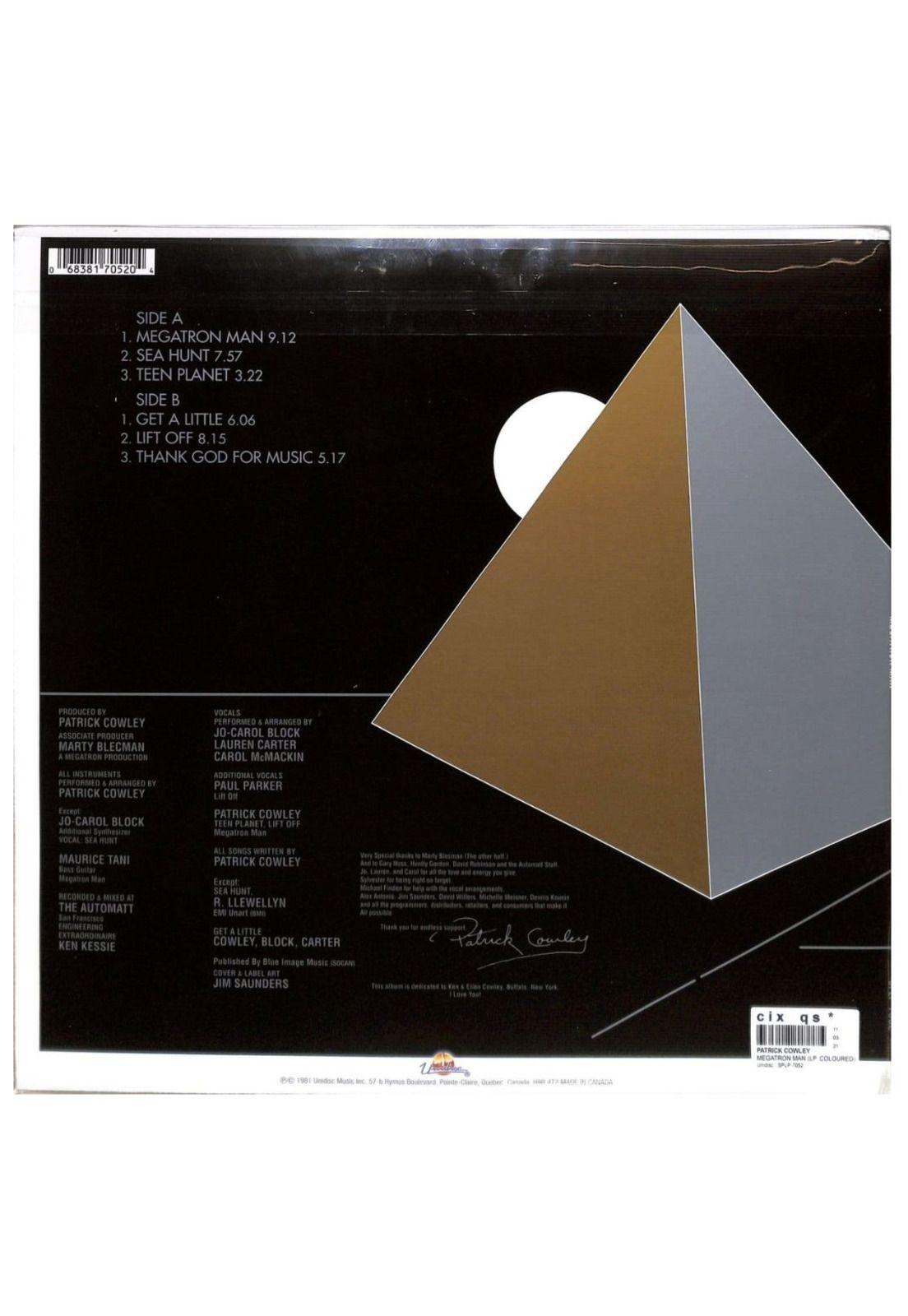 PATRICK COWLEY - MEGATRON MAN (CLEAR VINYL) VINILO-2