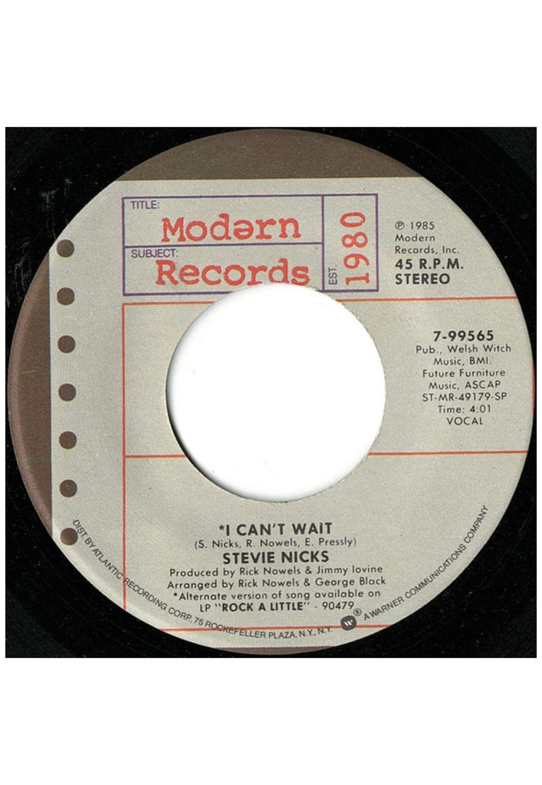 STEVIE NICKS - I CAN'T WAIT | 7" SINGLE USADO-2