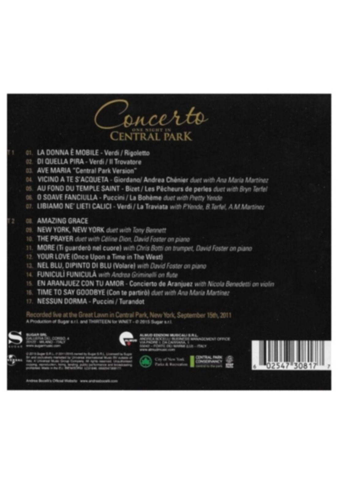 ANDREA BOCELLI - CONCERTO ONE NIGHT IN CENTRAL PARK CD-1