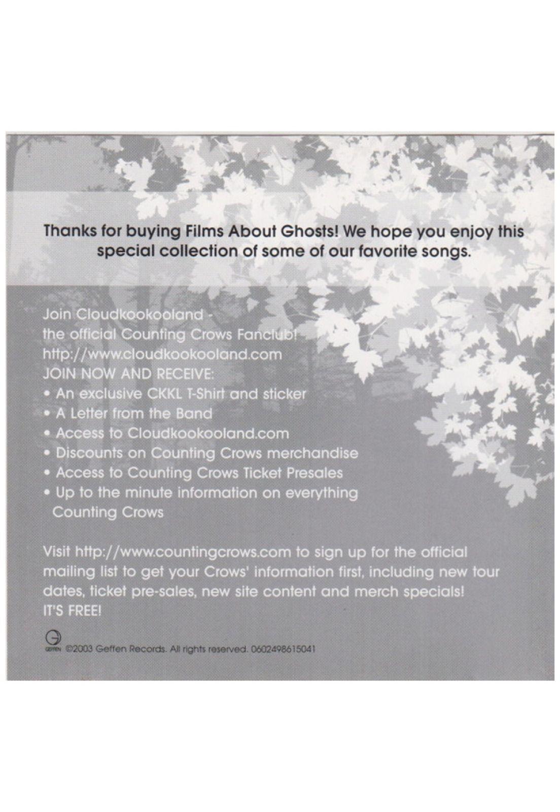 COUNTING CROWS - FILMS ABOUT GHOST: THE BEST OF | CD USADO-3