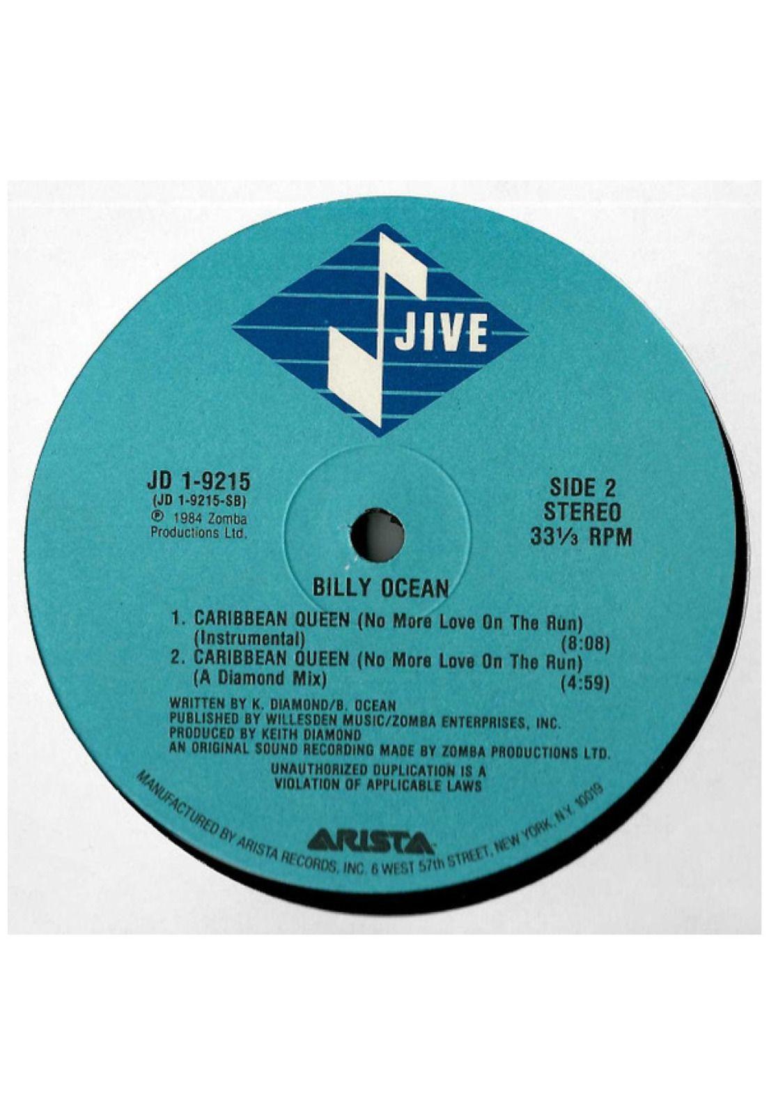 BILLY OCEAN - CARIBBEAN QUEEN (NO MORE LOVE ON THE RUN) | 12" MAXI SINGLE VINILO USADO-1