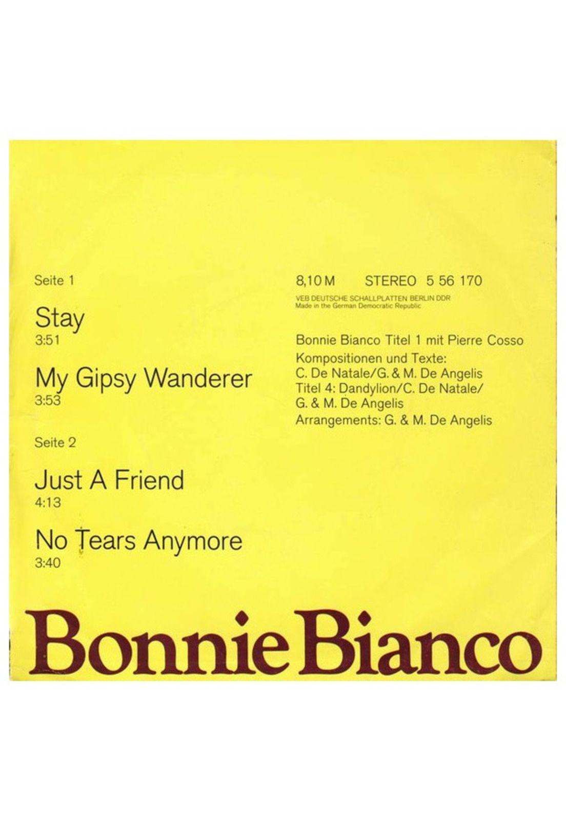 BONNIE BIANCO - STAY (EP) | 7" SINGLE USADO-1