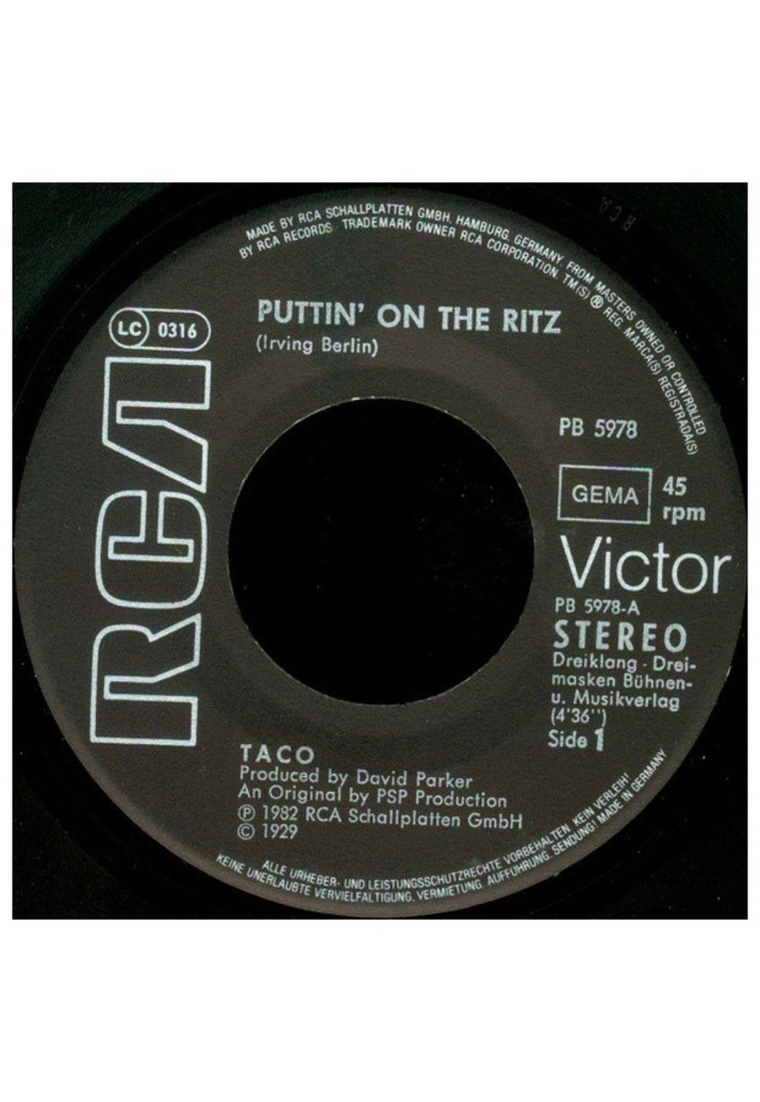 TACO - PUTTIN' ON THE RITZ | 7" SINGLE USADO-2