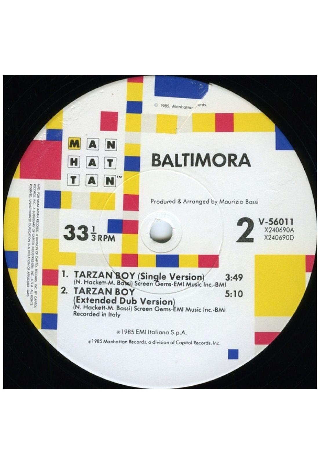 BALTIMORA - TARZAN BOY (PROMO COPY) | 12" MAXI SINGLE VINILO USADO-3