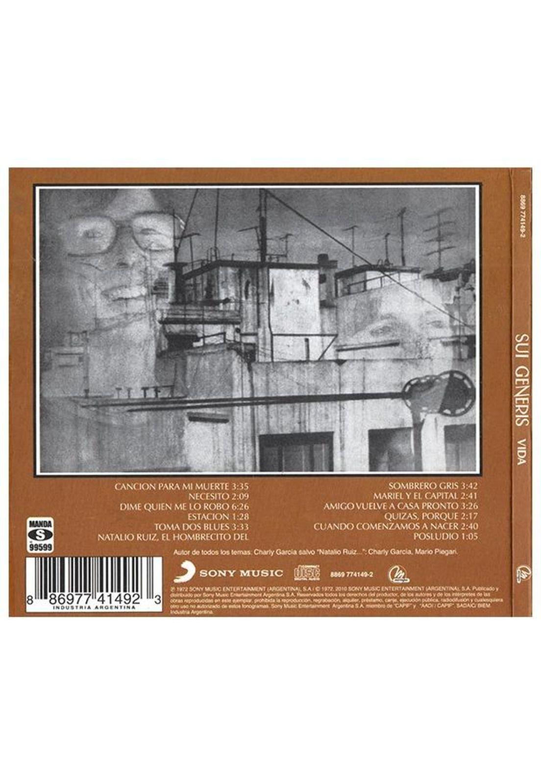 SUI GENERIS - VIDA (DIGIPACK) | CD-1