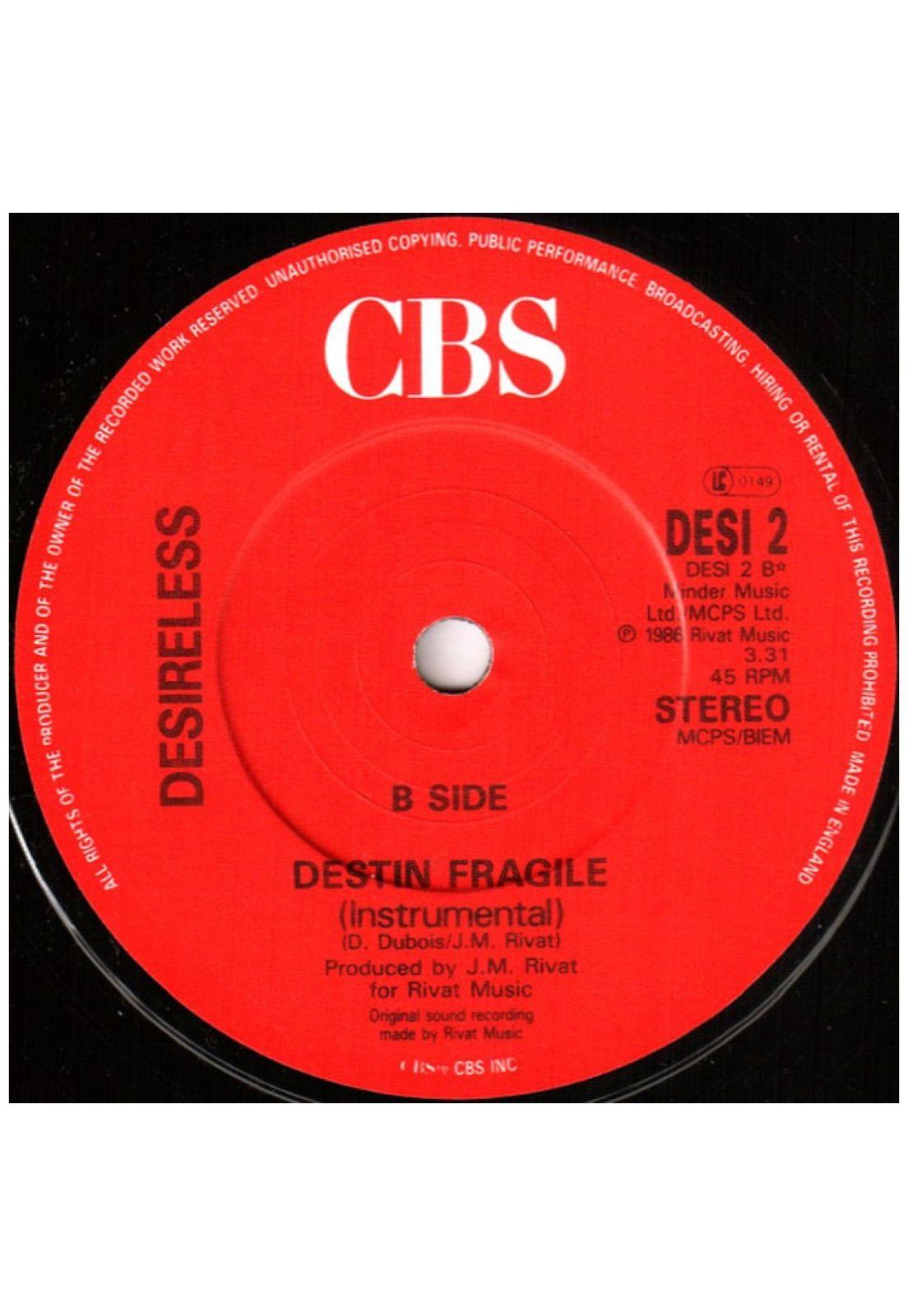 DESIRELLES - VOYAGE, VOYAGE (REMIXED) | 7" SINGLE USADO-3