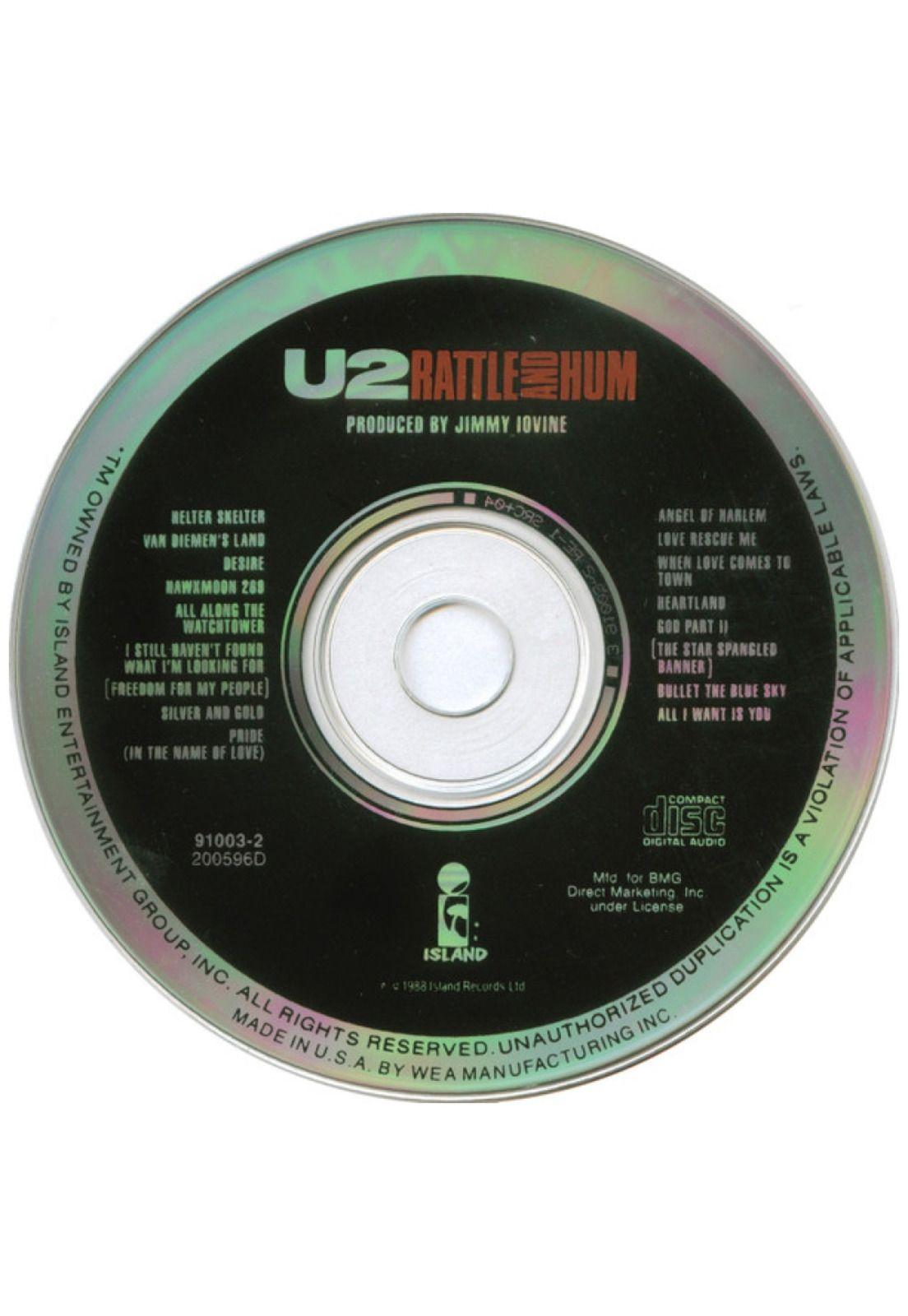 U2  - RATTLE AND HUM | CD USADO-2