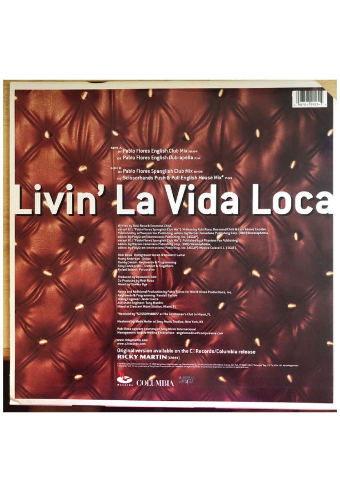 RICKY MARTIN - LIVIN' LA VIDA LOCA | 12" MAXI SINGLE VINILO USADO-1