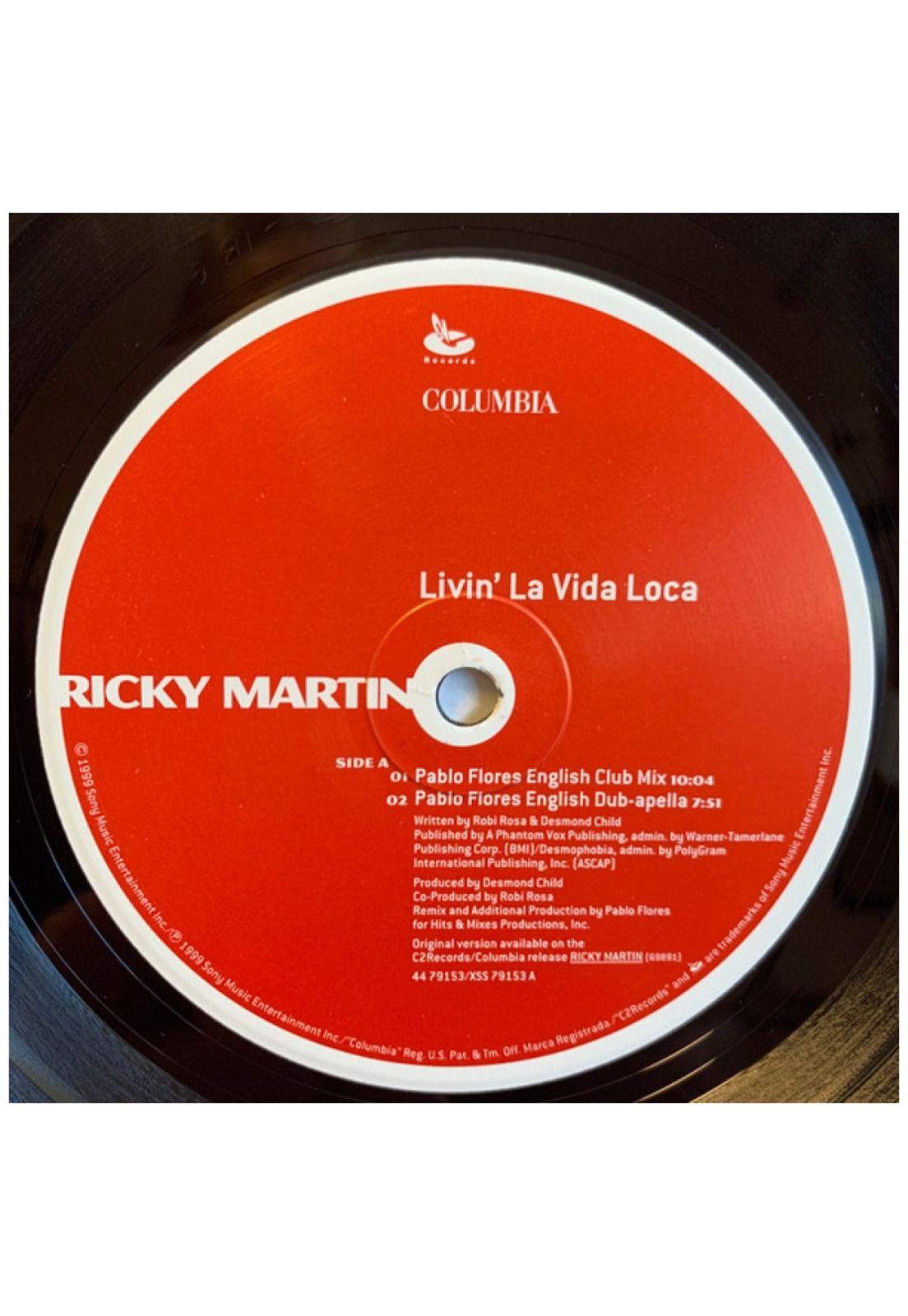 RICKY MARTIN - LIVIN' LA VIDA LOCA | 12" MAXI SINGLE VINILO USADO-2