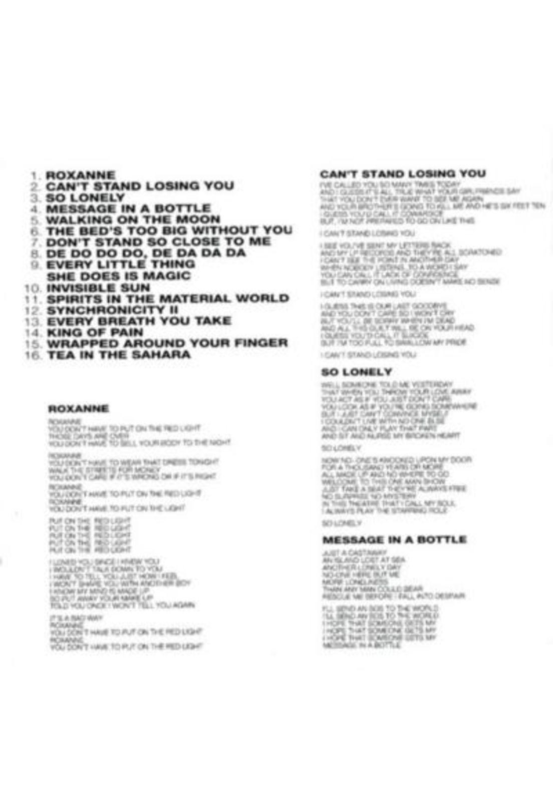 THE POLICE - GREATEST HITS | CD-3