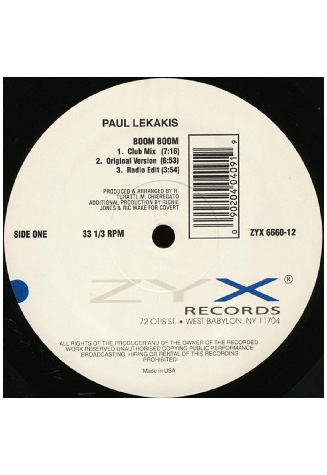 PAUL LEKAKIS - BOOM BOOM (LET'S GO BACK TO MY ROOM) | 12" MAXI SINGLE VINILO USADO-2