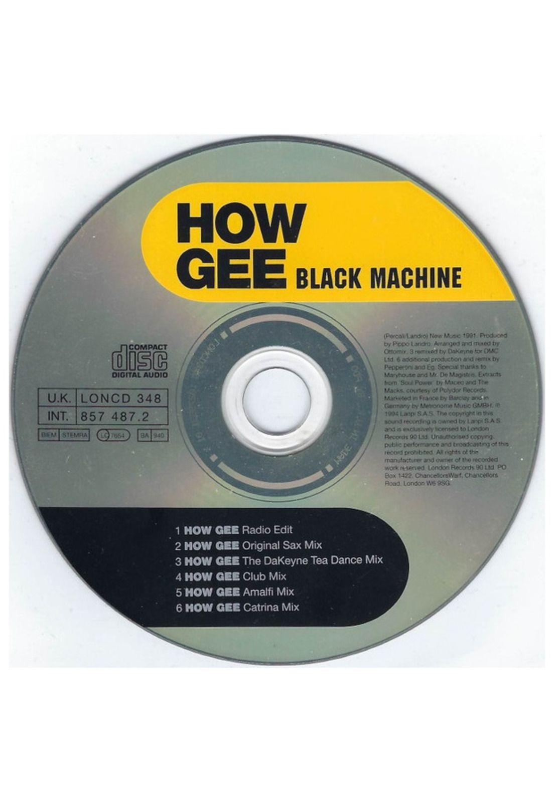 BLACK MACHINE - HOW GEE | CD SINGLE USADO-2