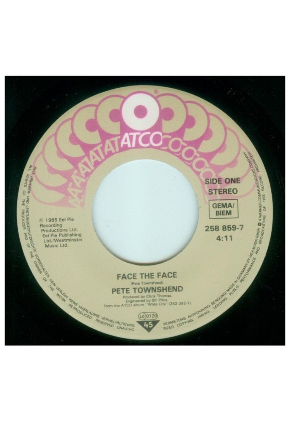 PETE TOWNSHEND - FACE THE FACE | 7'' SINGLE VINILO USADO-2