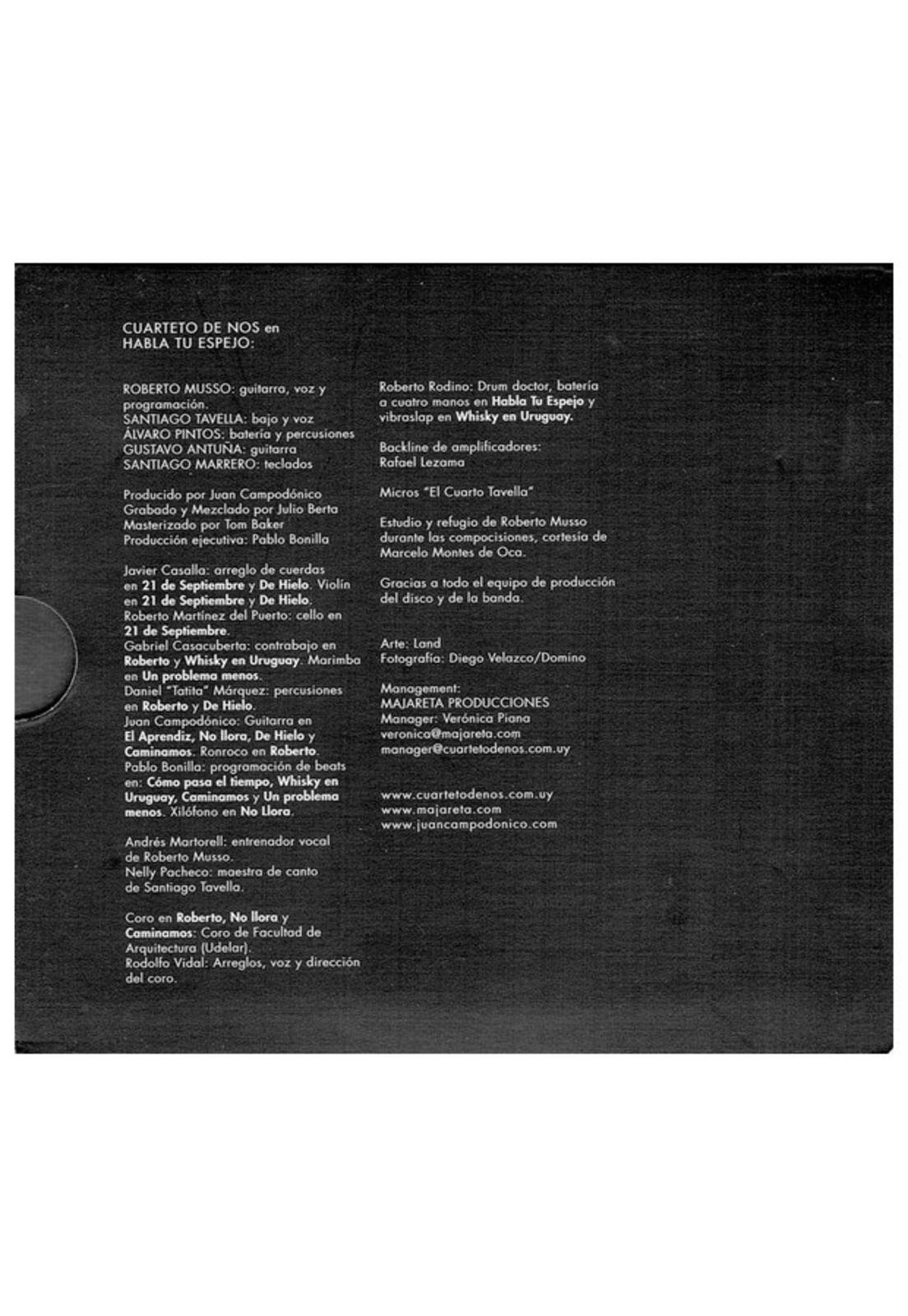 CUARTETO DE NOS  - HABLA TU ESPEJO (DIGIPACK) | CD-1