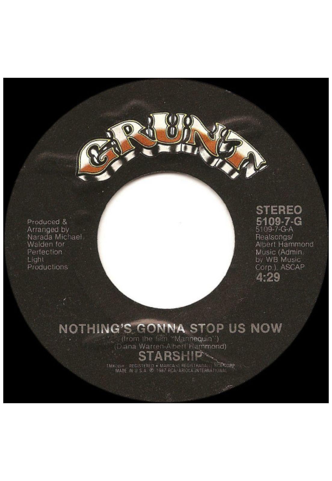 STARSHIP - NOTHING'S GONNA STOP NOW | 7" SINGLE USADO-2