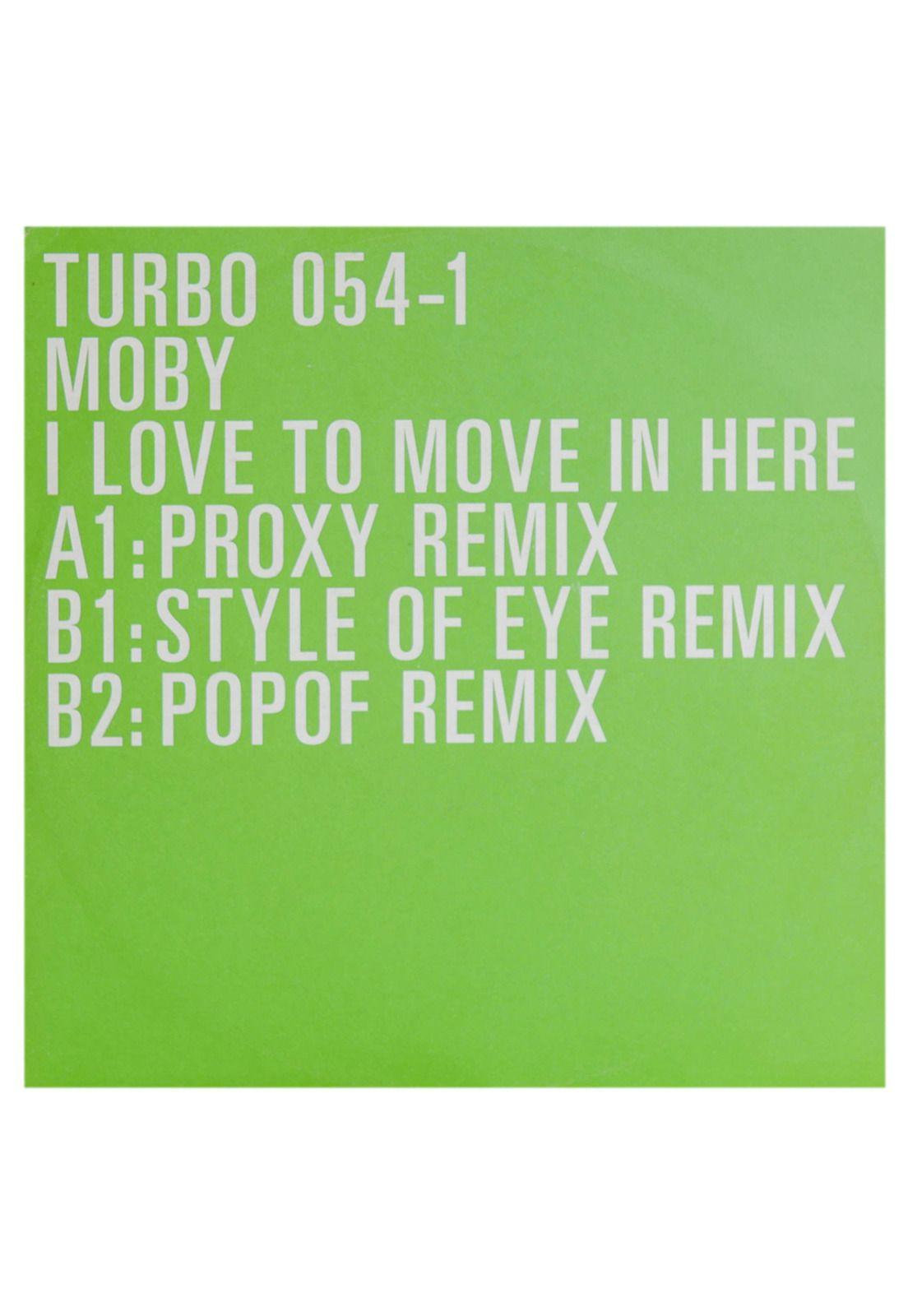 MOBY - I LOVE TO MOVE IN HERE | 12" MAXI SINGLE USADO-0
