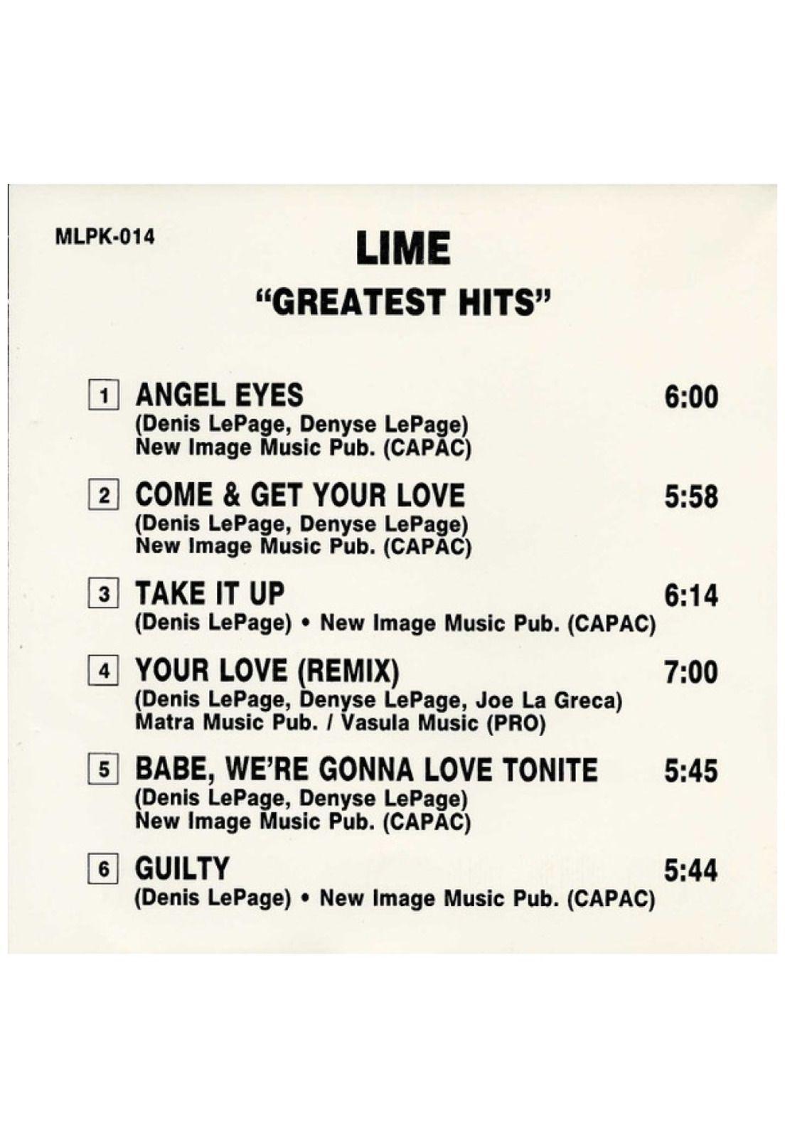 LIME - GREATEST HITS | CD USADO-4