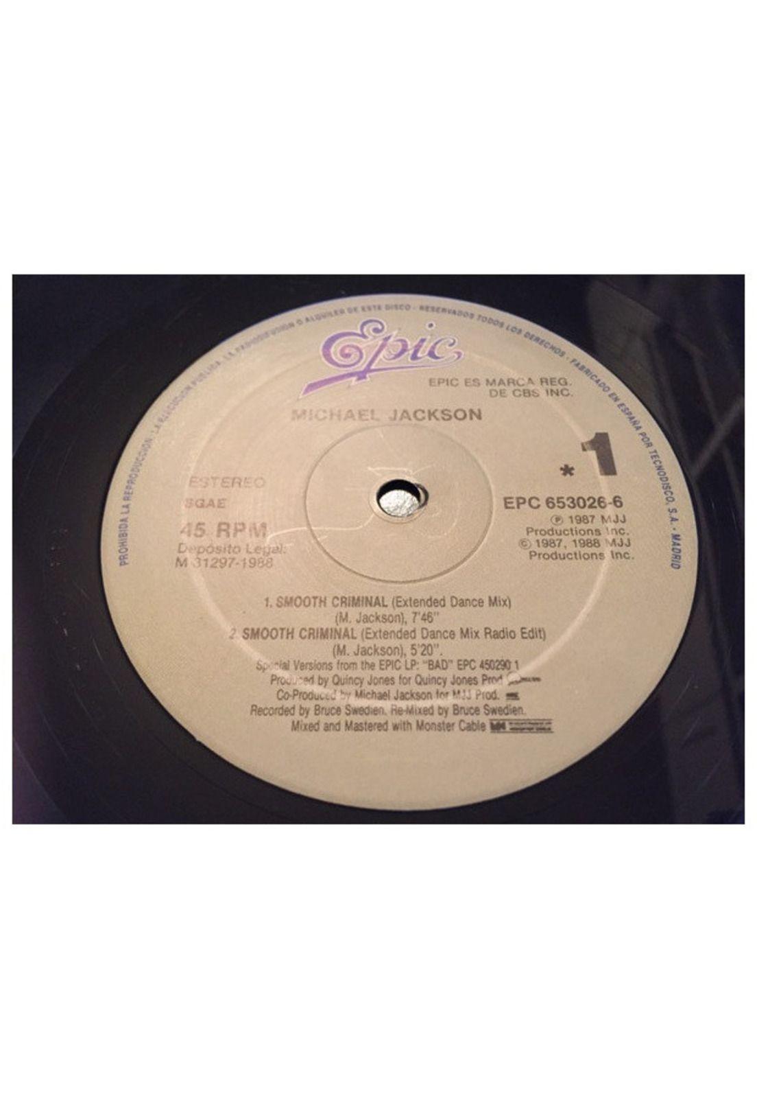 MICHAEL JACKSON - SMOOTH CRIMINAL | 12" MAXI SINGLE VINILO USADO-2