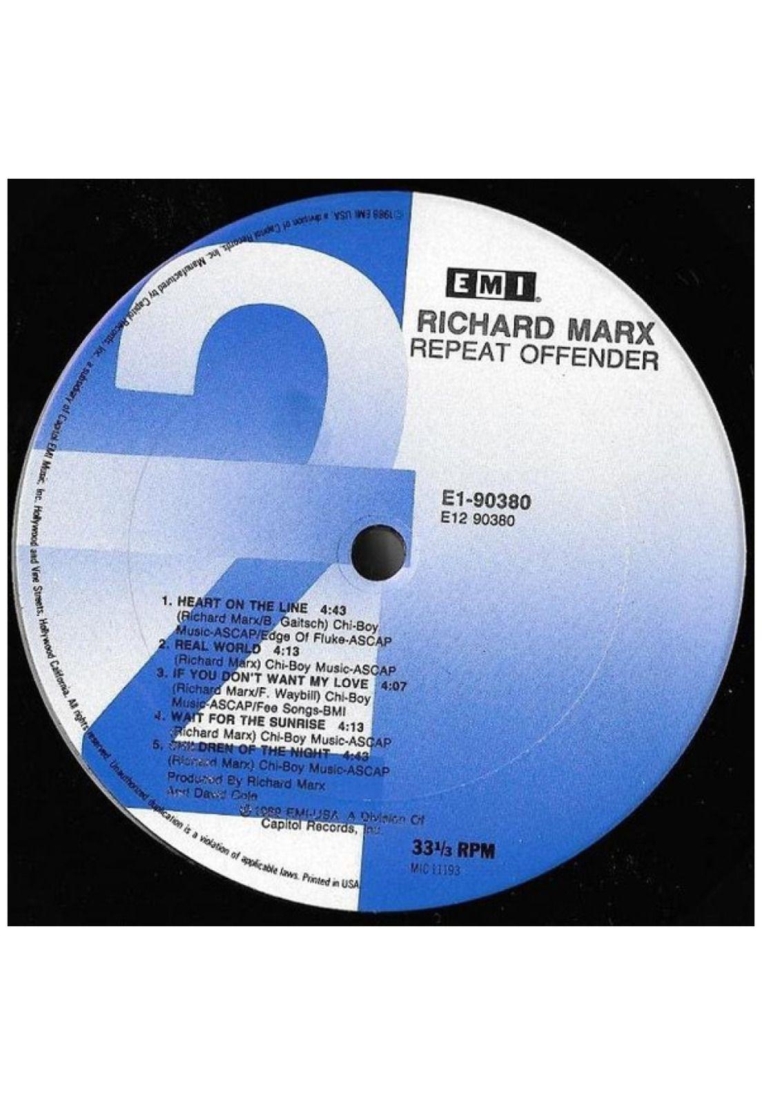 RICHARD MARX - REPEAT OFFENDER | VINILO USADO-3