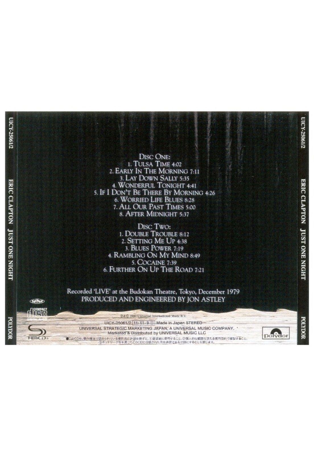 ERIC CLAPTON - JUST ONE NIGHT (2CD) | CD-5