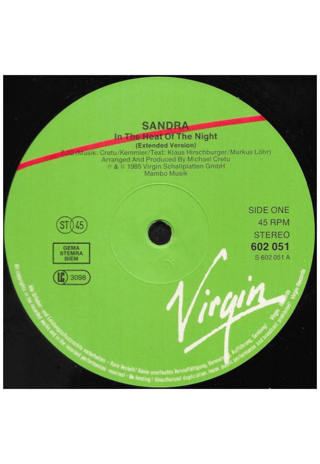 SANDRA - IN THE HEAT OF THE NIGHT | 12" MAXI SINGLE VINILO USADO-2