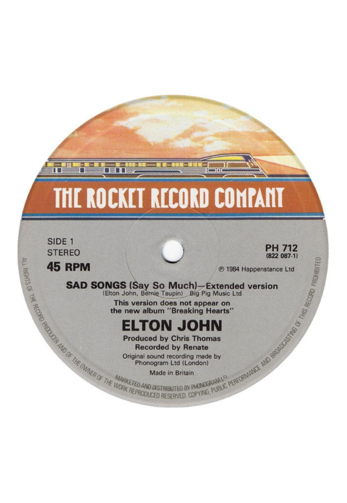 ELTON JOHN - SAD SONGS (SAY SO MUCH) (EXTENDED VERSION) | 12" MAXI SINGLE VINILO USADO-2