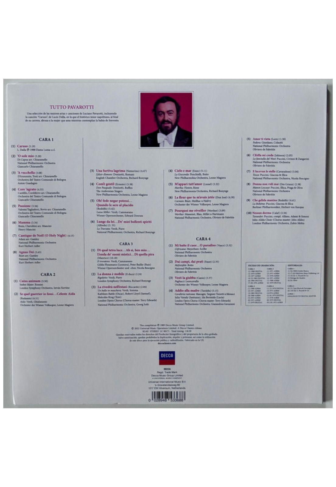 LUCIANO PAVAROTTI - TUTTO PAVAROTTI | VINILO-1