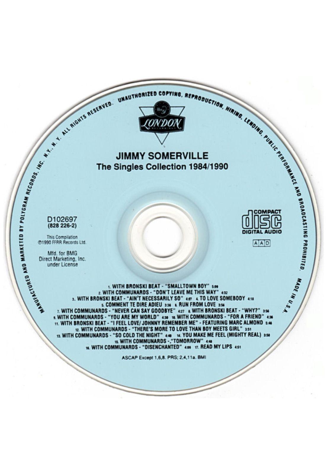 JIMMY SOMERVILLE feat. BRONSKI BEAT AND THE COMMUNARDS - THE SINGLES COLLECTION 1984-1990 | CD USADO-2