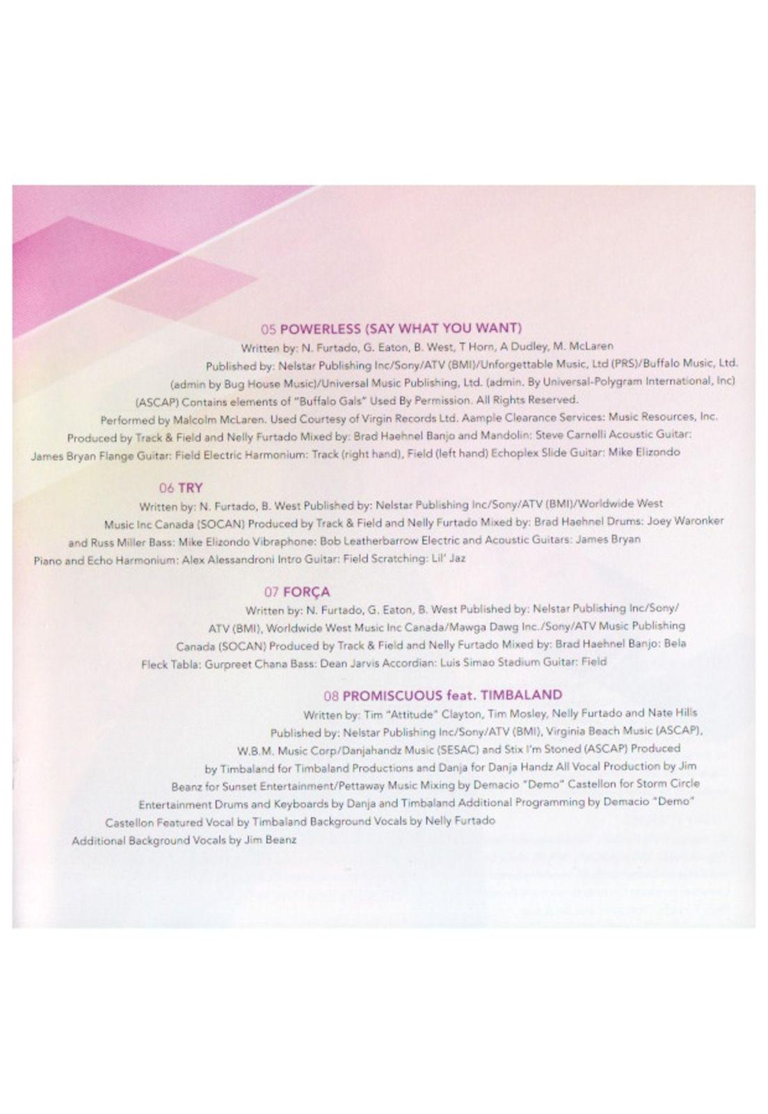 NELLY FURTADO - BEST OF | CD-7