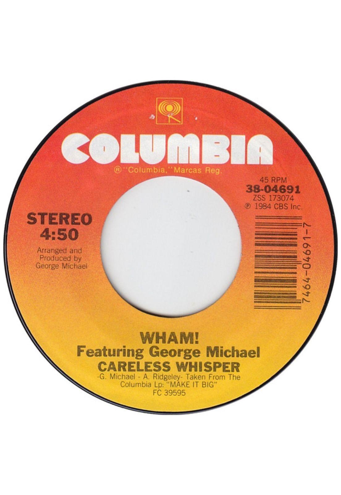 WHAM ft. GEORGE MICHAEL - CARELESS WHISPERS | 7" SINGLE USADO-2