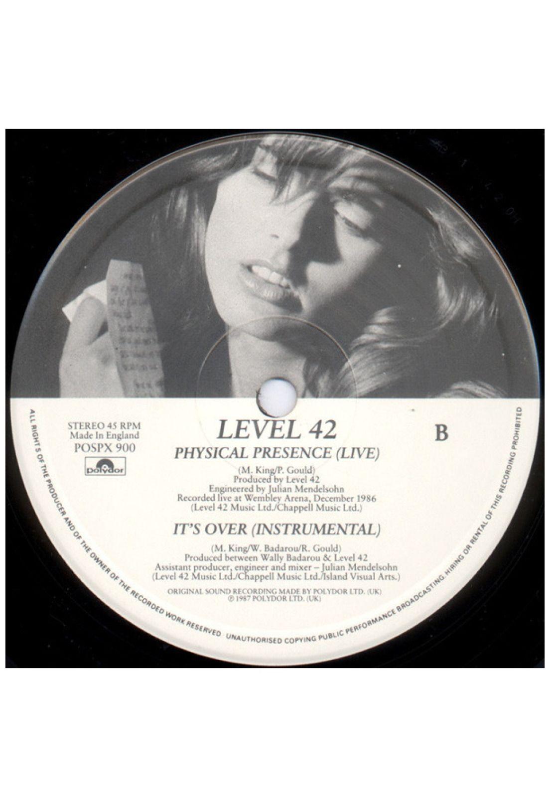 LEVEL 42 - IT'S OVER | 12" MAXI SINGLE VINILO USADO-3
